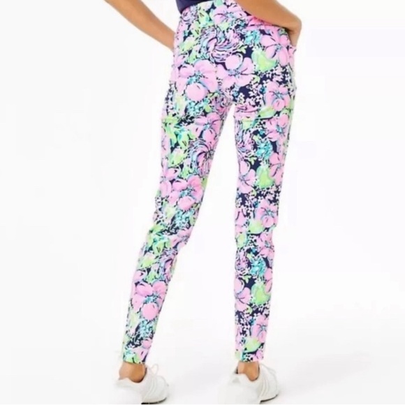 Lilly Pulitzer Luxletic Corso Golf Pants Size 00 high tide navy tall order - Picture 2 of 5